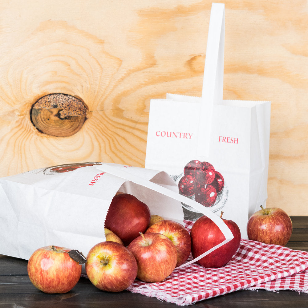 Half Peck Paper Printed apple bag 250 PCS