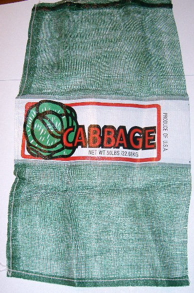 LENO PRINTED CABBAGE BAGS 24"X 36"